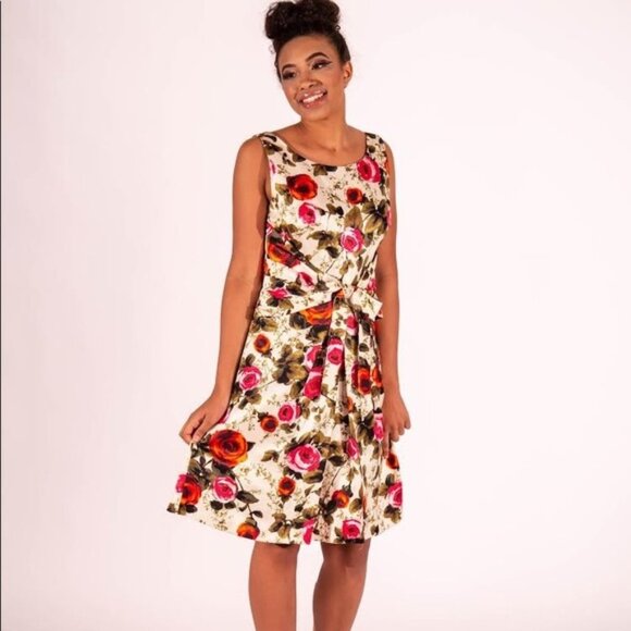 NWT Kate Spade Jillian Rose Floral Silk Dress